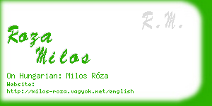 roza milos business card